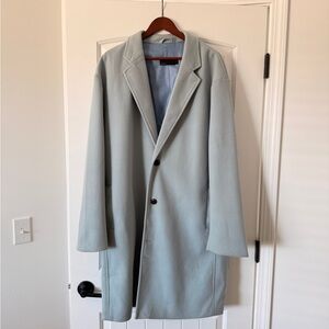 ASOS Women Mid- Calf Light Blue Overcoat